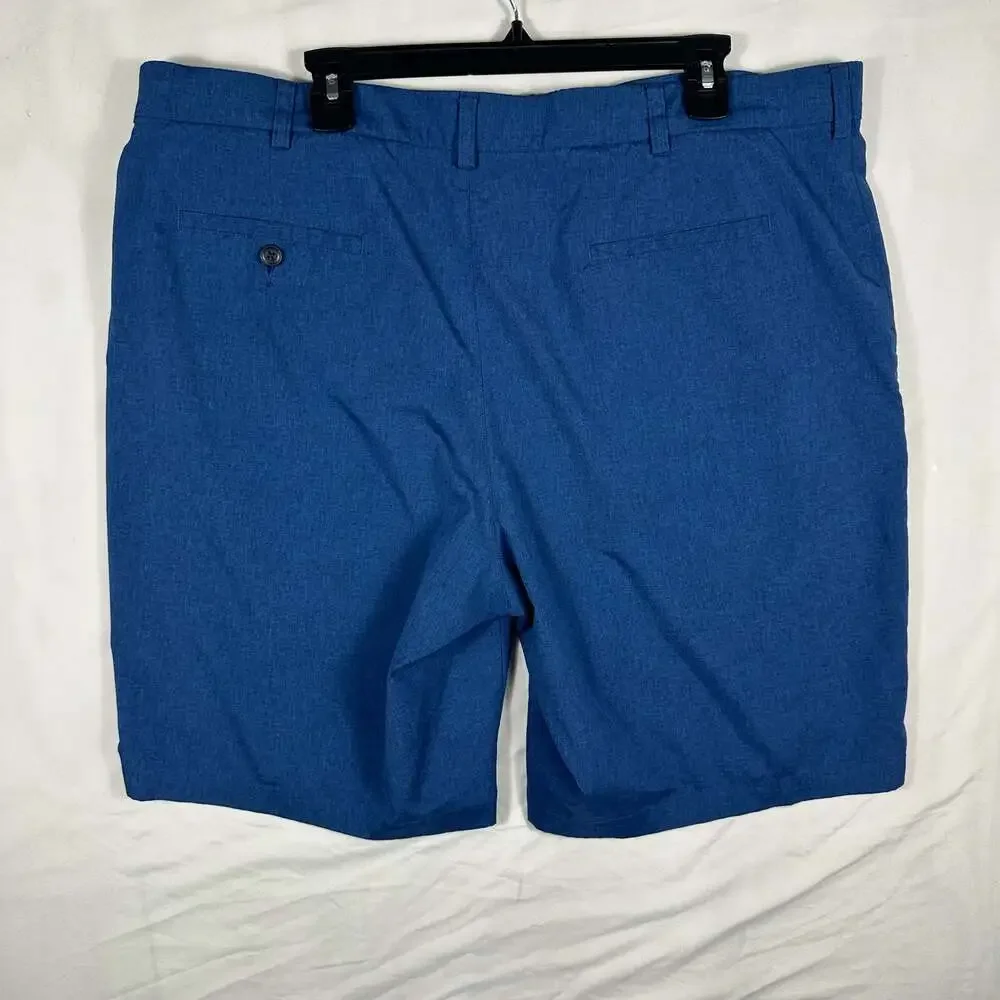 Grand Slam Men's Flat Front Stretch Golf Shorts Blue Size 42